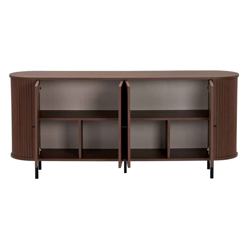 Gentle Wooden Sideboard with 4 Doors in Milano Walnut