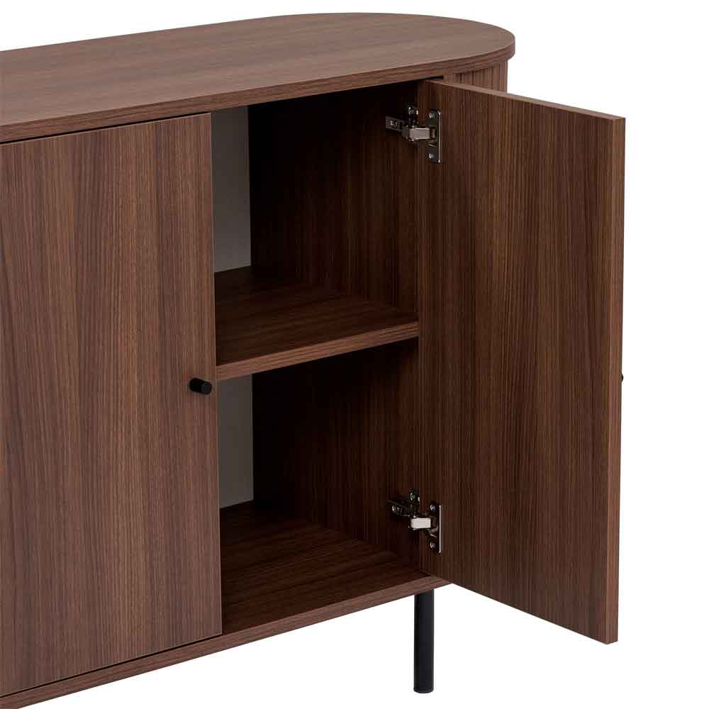 Gentle Wooden Sideboard with 4 Doors in Milano Walnut