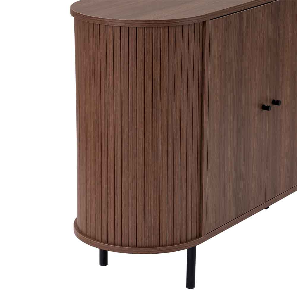 Gentle Wooden Sideboard with 4 Doors in Milano Walnut