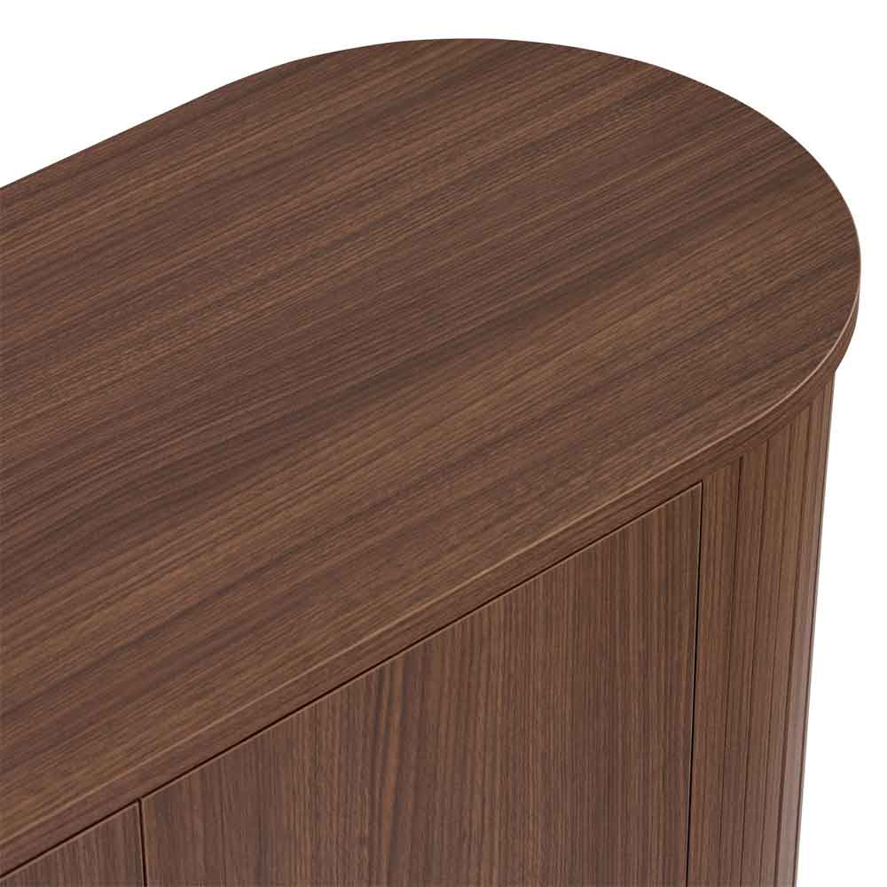 Gentle Wooden Sideboard with 4 Doors in Milano Walnut