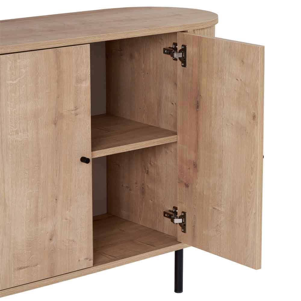 Gentle Wooden Sideboard with 4 Doors in Sapphire Oak