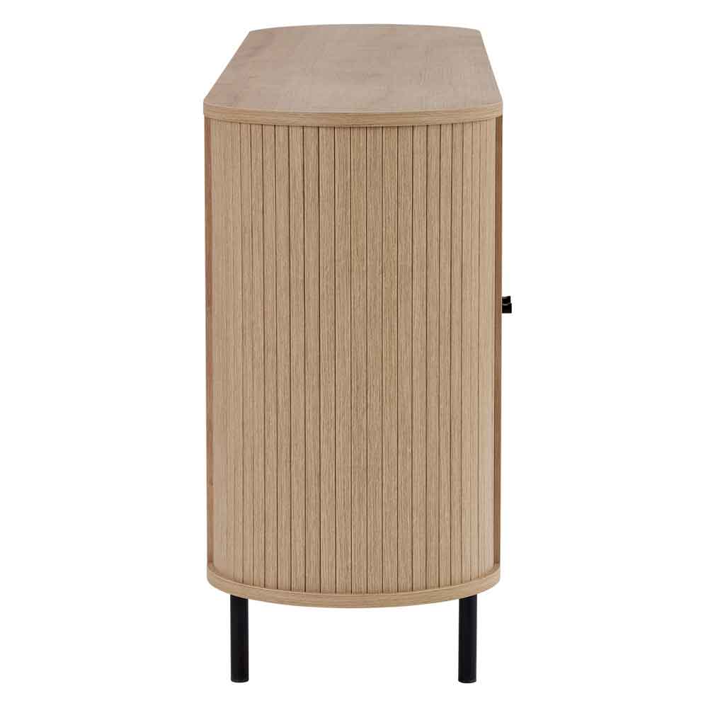 Gentle Wooden Sideboard with 4 Doors in Sapphire Oak