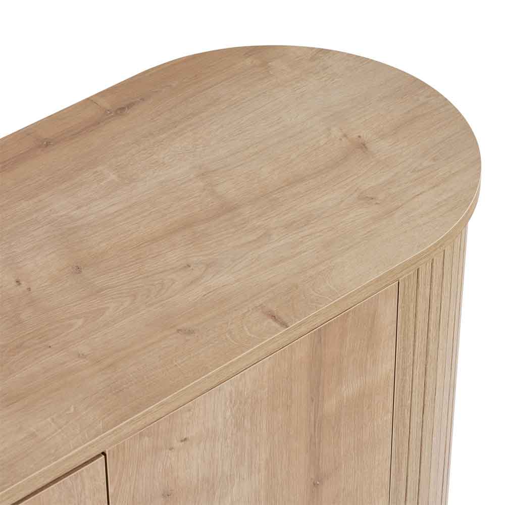Gentle Wooden Sideboard with 4 Doors in Sapphire Oak