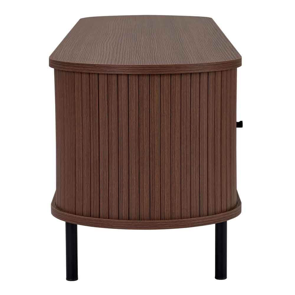 Gentle Wooden TV Stand with 4 Doors in Milano Walnut