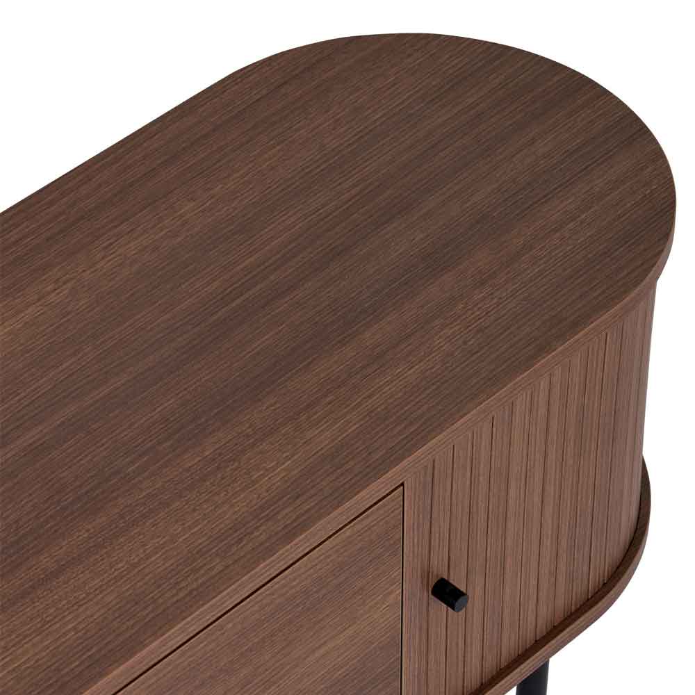 Gentle Wooden TV Stand with 4 Doors in Milano Walnut