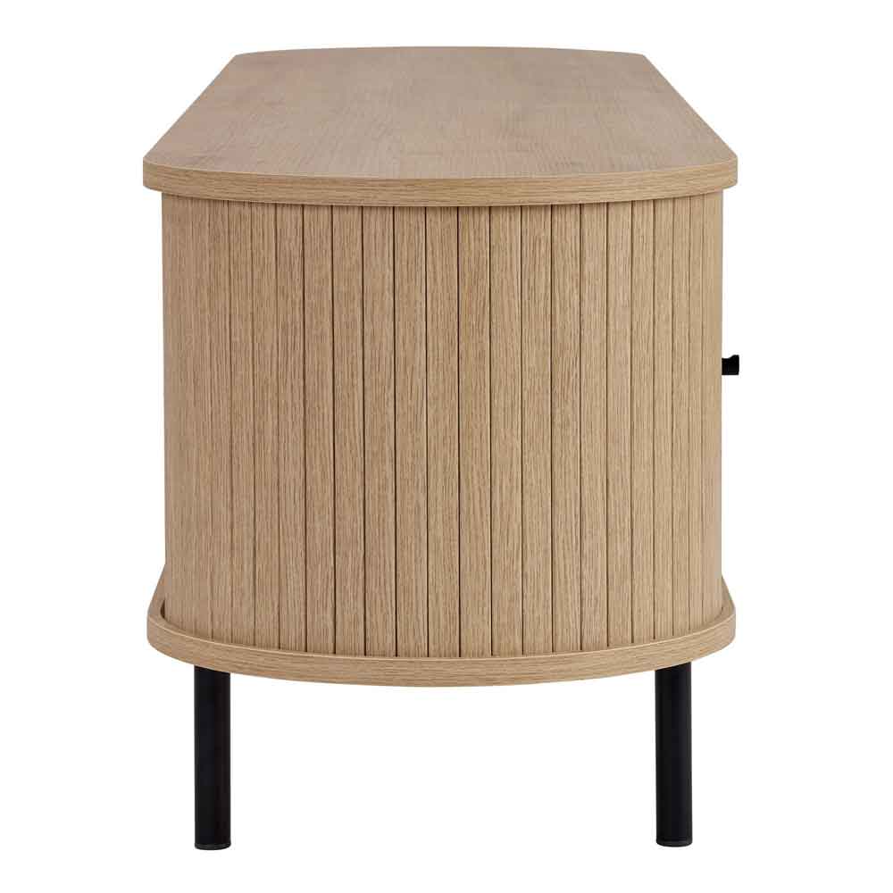 Gentle Wooden TV Stand with 4 Doors in Sapphire Oak