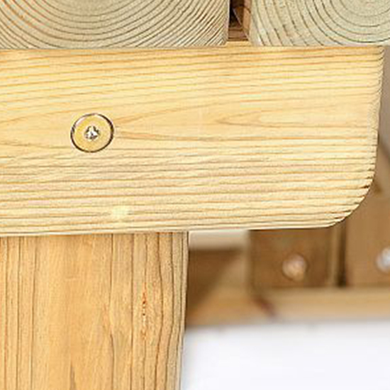 Gerik Wooden Seating Set In Green Natural