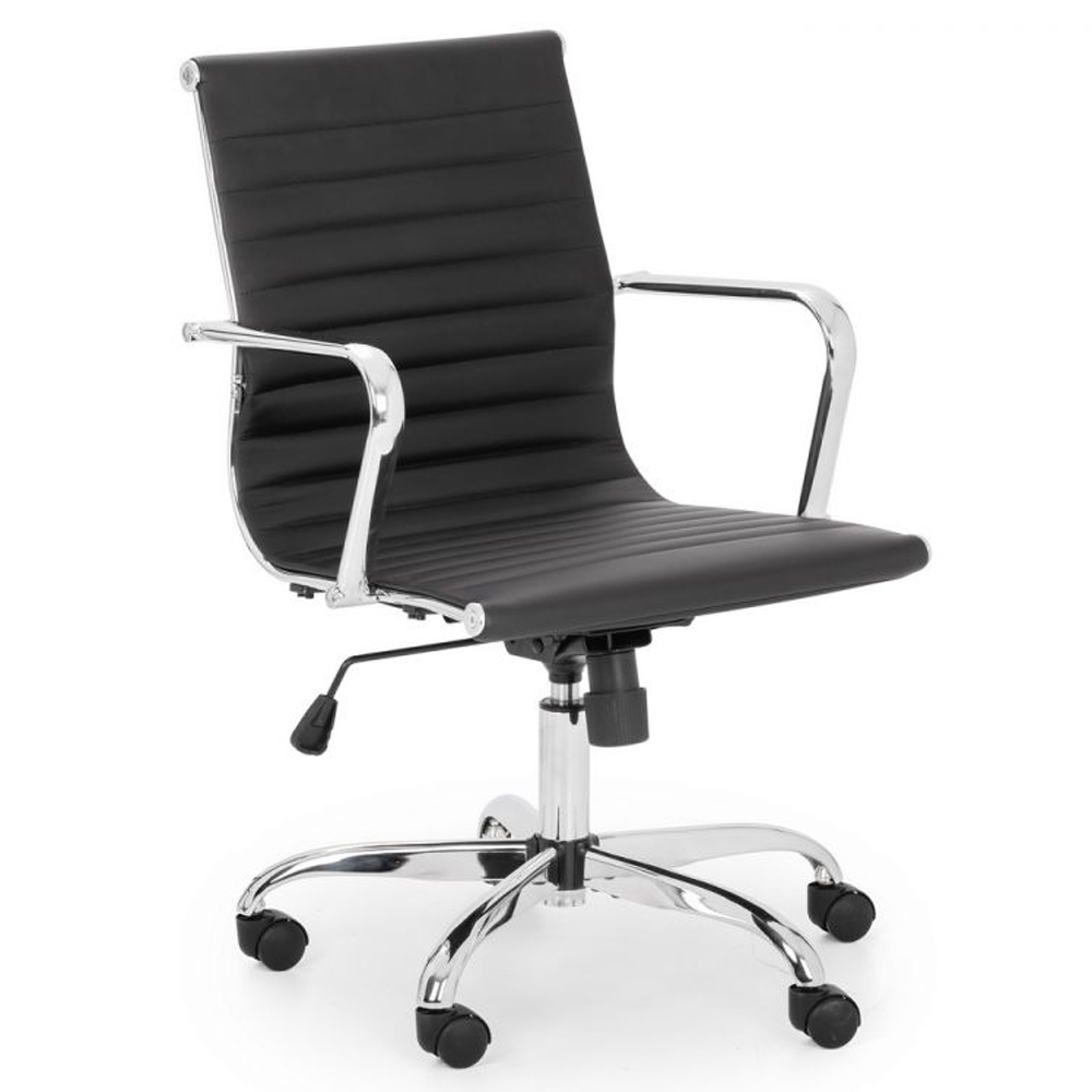 Read more about Gerry faux leather home and office chair in black
