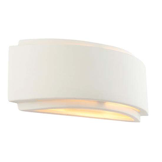 Gianna Up And Down Light Pattern Wall Light In Unglazed White