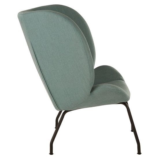 Giausar Fabric Bedroom Chair With Black Metal legs In Green