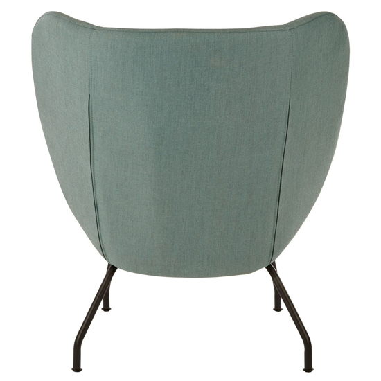 Giausar Fabric Bedroom Chair With Black Metal legs In Green