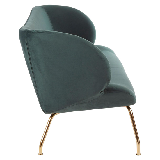 Giausar Upholstered Fabric 2 Seater Sofa In Dark Green