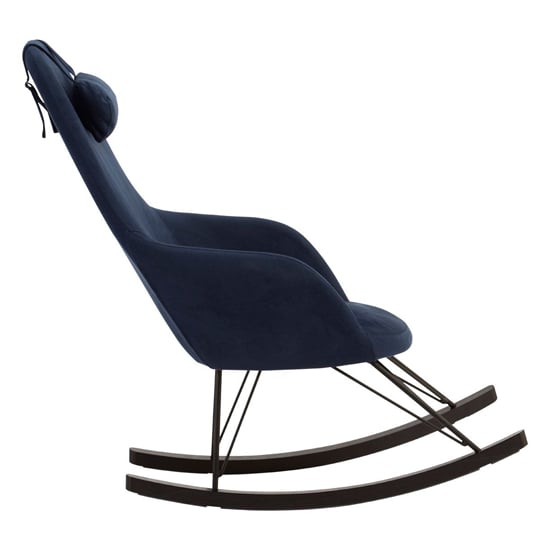 Giausar Upholstered Fabric Rocking Chair In Blue Furniture in Fashion