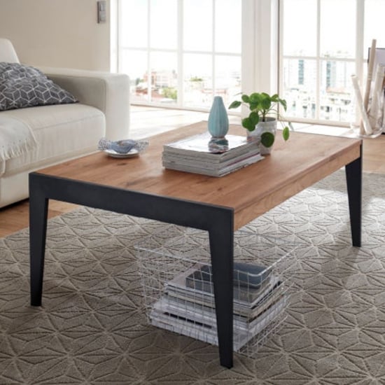 Read more about Gibraltar wooden coffee table in knotty oak