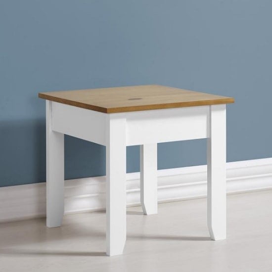 Read more about Ladkro wooden lamp table square in white and oak