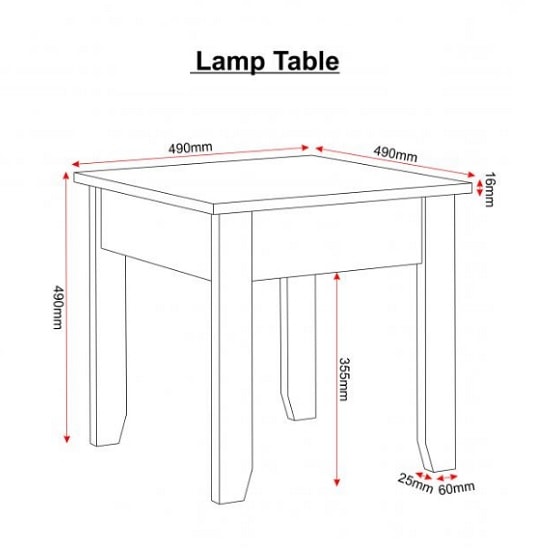 Ladkro Wooden Lamp Table Square In White And Oak