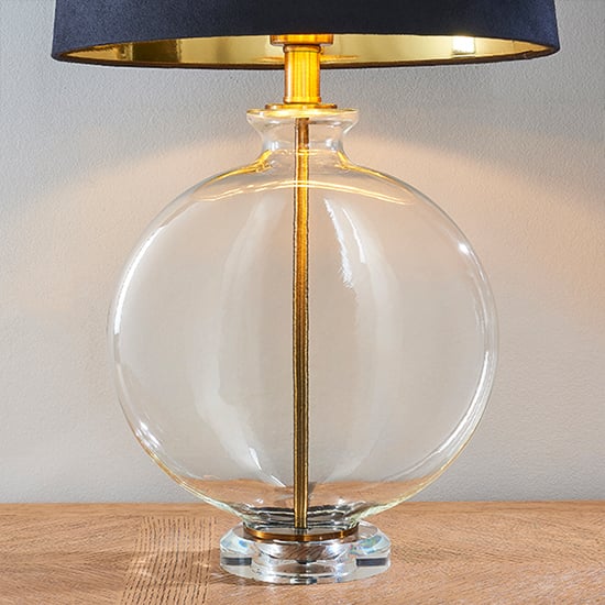 Gideon Black Faux Cylinder Table Lamp In Antique Brass_4