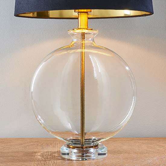 Gideon Black Faux Cylinder Table Lamp In Antique Brass
