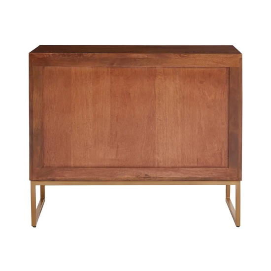 Gijon Mango Wood Sideboard With 1 Door 3 Drawers In Brown