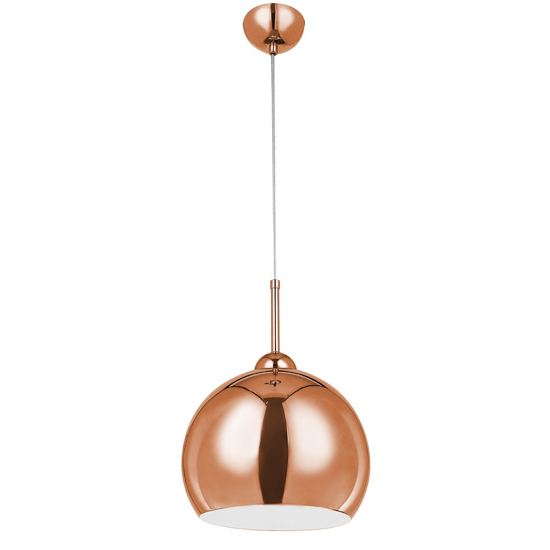 Photo of Gikona ball design shade pendant light in copper