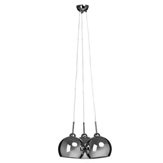 Product photograph of Gikona Triple Ball Design Shade Pendant Light In Chrome from Furniture in Fashion