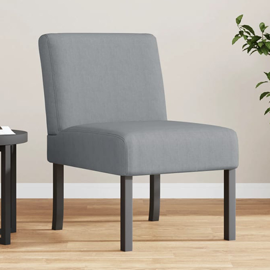 Gilbert Fabric Bedroom Chair In Light Grey With Wooden Legs Furniture in Fashion