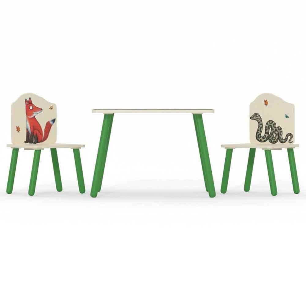 Gilbert Wooden Forest Theme Table And 2 Chairs In Multicolour