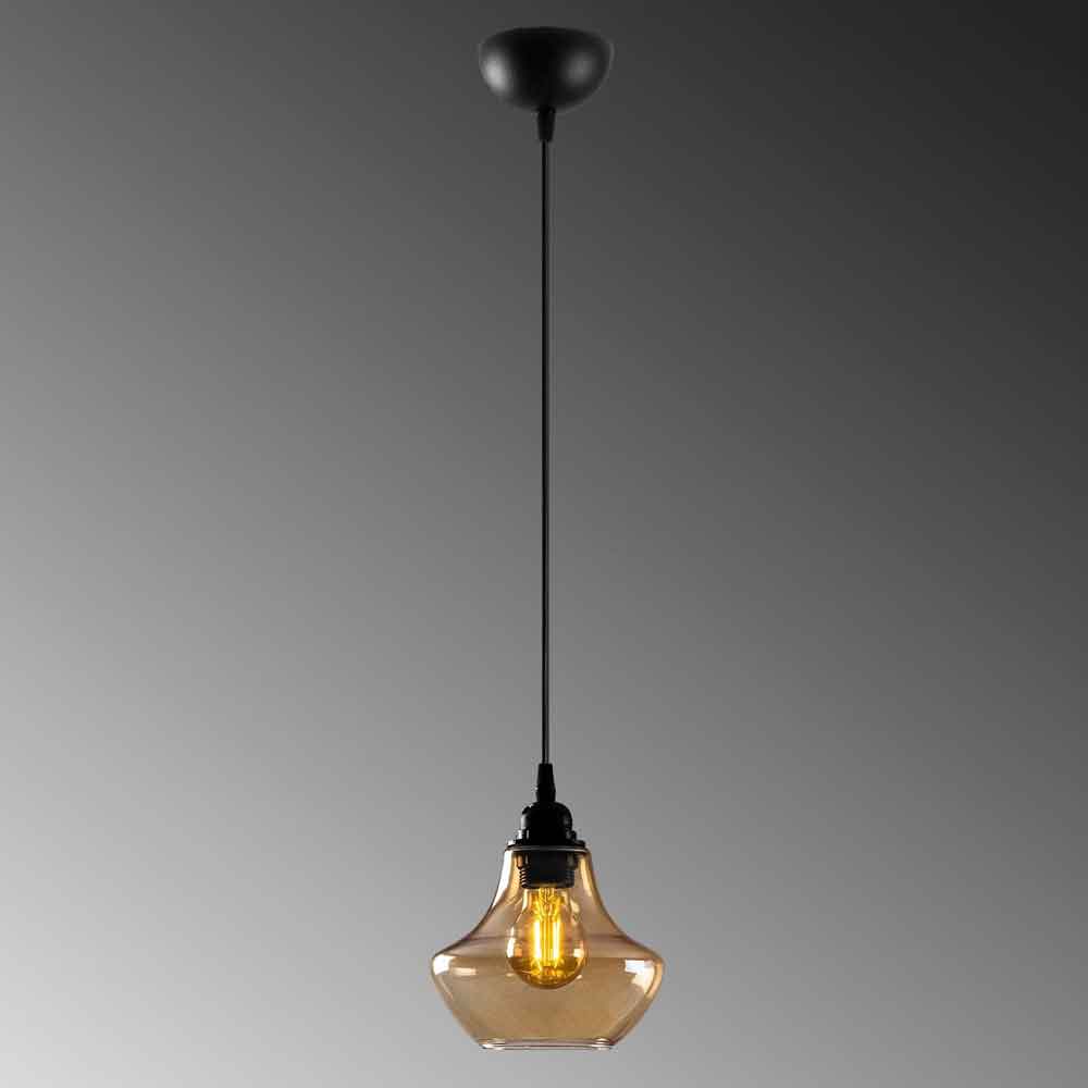 Gilded Metal Bell Ceiling Pendant Light in Gold and Black