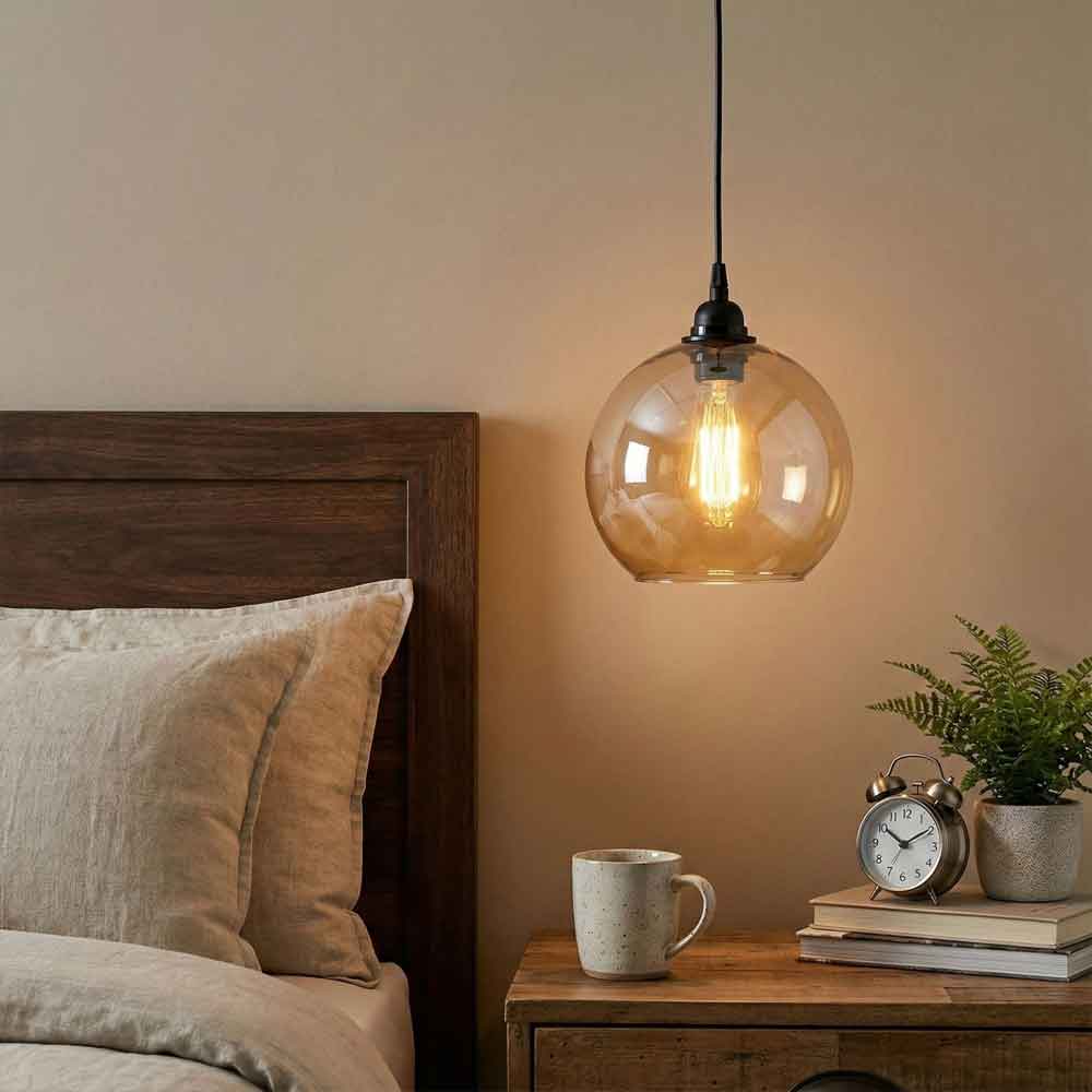 Gilded Metal Ceiling Pendant Light in Gold and Black