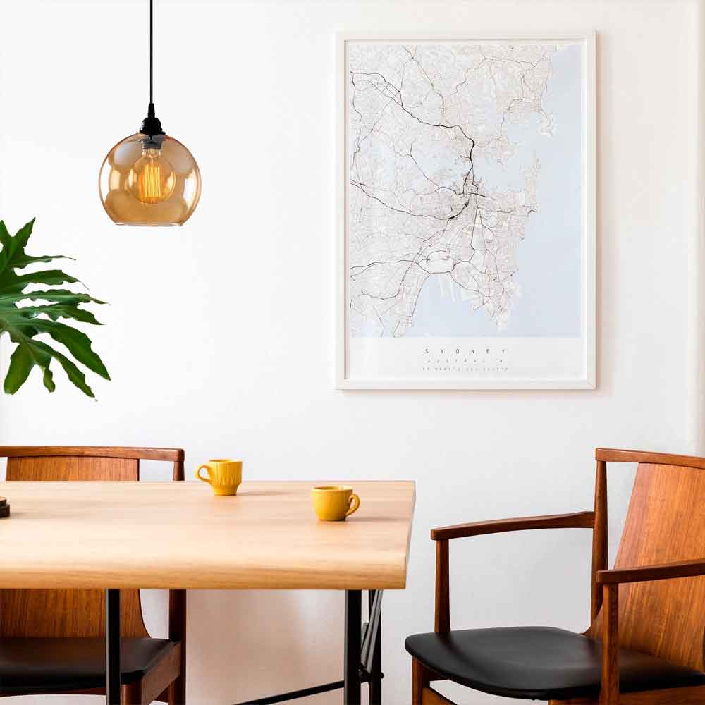 Gilded Metal Ceiling Pendant Light in Gold and Black