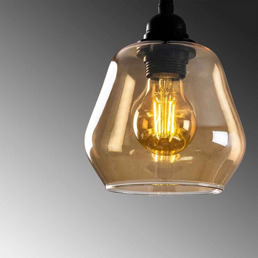 Gilded Metal Orb Ceiling Pendant Light in Gold and Black