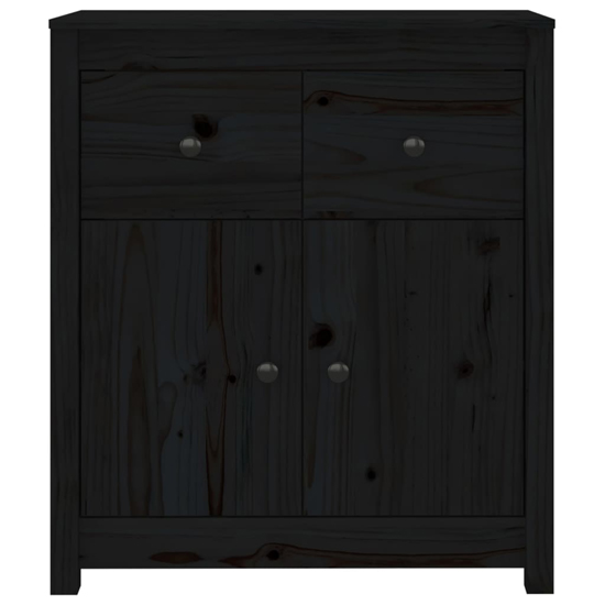 Giles Pine Wood Sideboard With 2 Doors 2 Drawers In Black_4