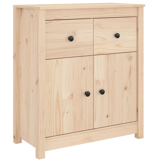 Giles Pine Wood Sideboard With 2 Doors 2 Drawers In Natural_3