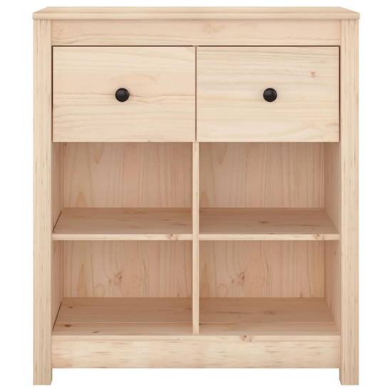 Giles Pine Wood Sideboard With 2 Drawers In Natural_4