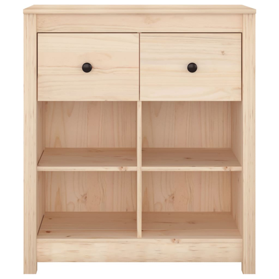 Giles Pine Wood Sideboard With 2 Drawers In Natural