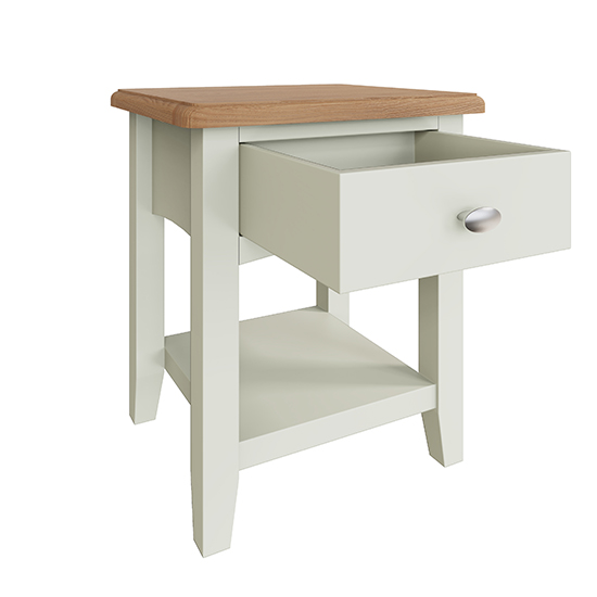 Gilford Wooden 1 Drawer Lamp Table In White_3