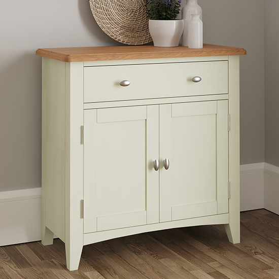 Gilford Wooden 2 Doors 1 Drawer Sideboard In White
