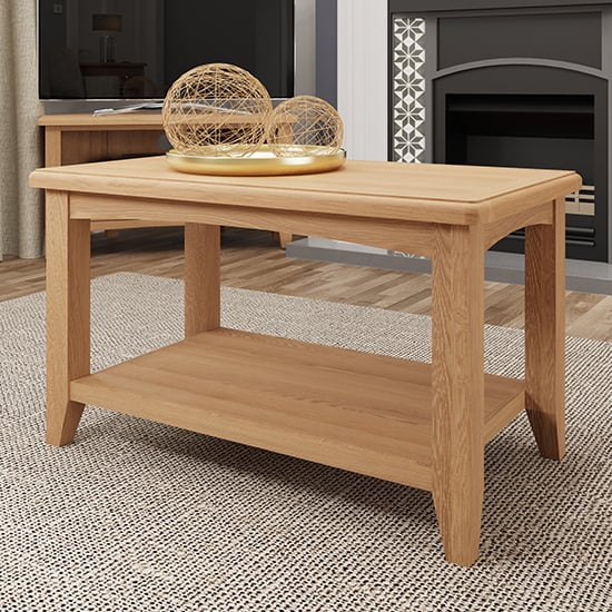 Gilford Wooden Coffee Table In Light Oak Furniture in Fashion