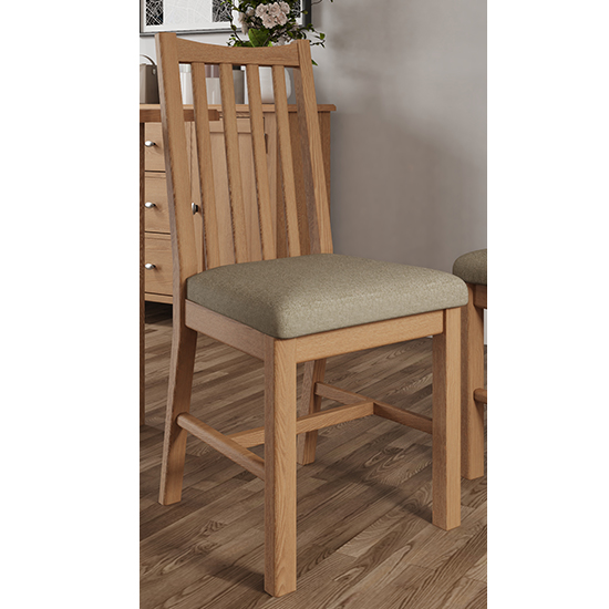Product photograph of Gilford Wooden Dining Chair In Light Oak from Furniture in Fashion