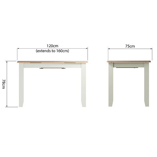 Gilford Extending 120cm Wooden Dining Table In White_6