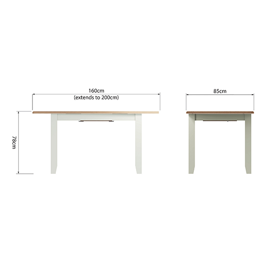 Gilford Extending 160cm Wooden Dining Table In White_5