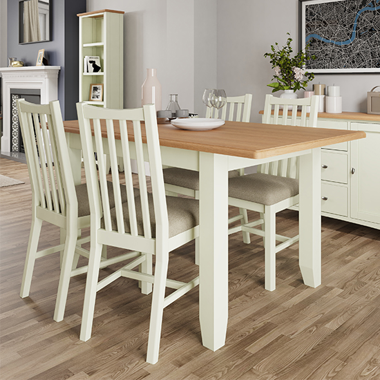 Gilford Extending 160cm Wooden Dining Table In White_6