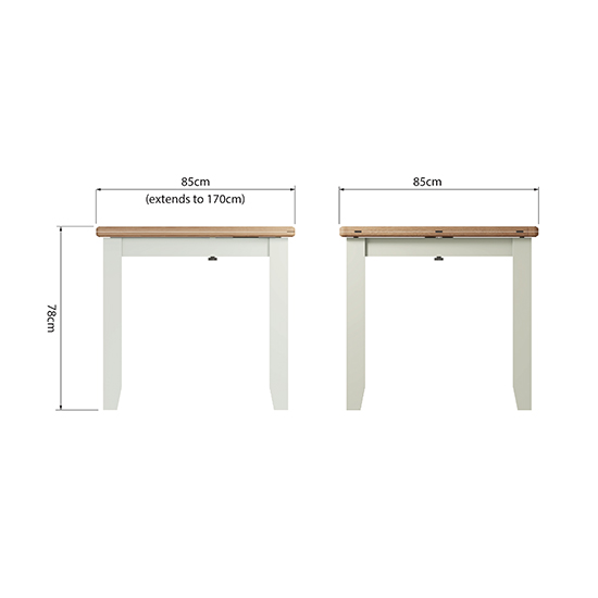 Gilford Extending Wooden Flip Top Dining Table In White_6