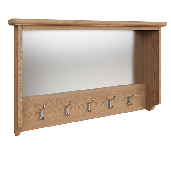 Gilford Wooden Hallway Coat Rack In Light Oak Furniture in Fashion