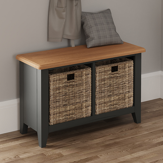Appleby oak hallway storage bench with Browse over 500+ stylish