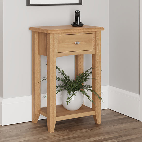 Gilford Wooden Side Table In Light Oak Furniture in Fashion