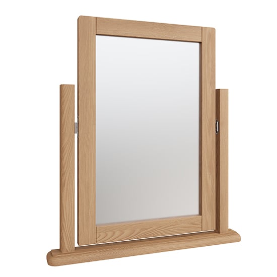 Product photograph of Gilford Wooden Trinket Dressing Mirror In Light Oak from Furniture in Fashion
