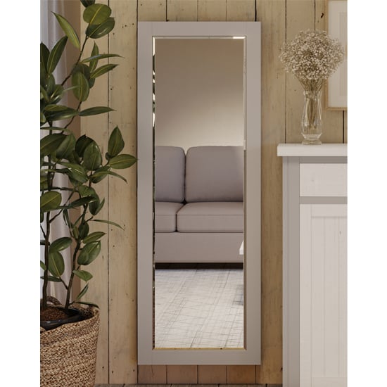 Product photograph of Gilford Wall Mirror Extra Long In Grey Wooden Frame from Furniture in Fashion