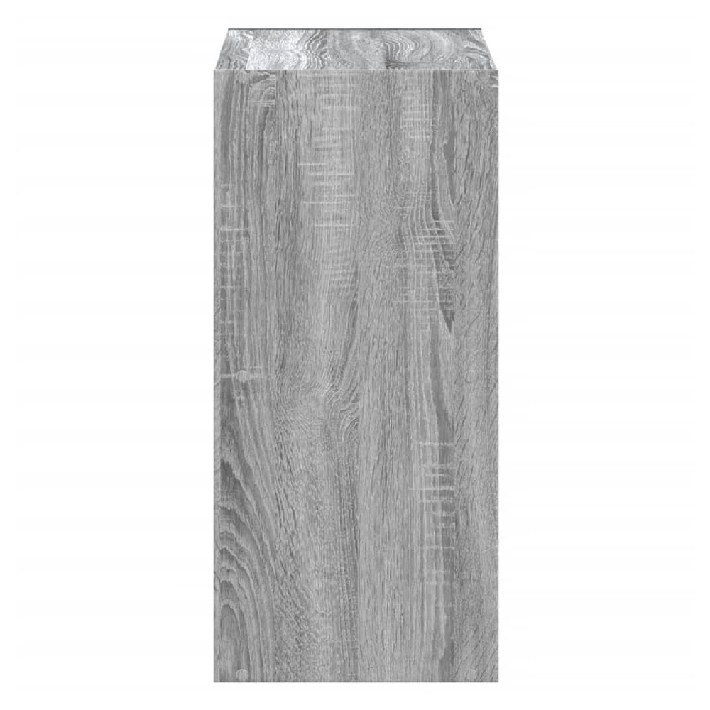 Gilford Wooden Bookcase With 4 Compartments In Grey Sonoma