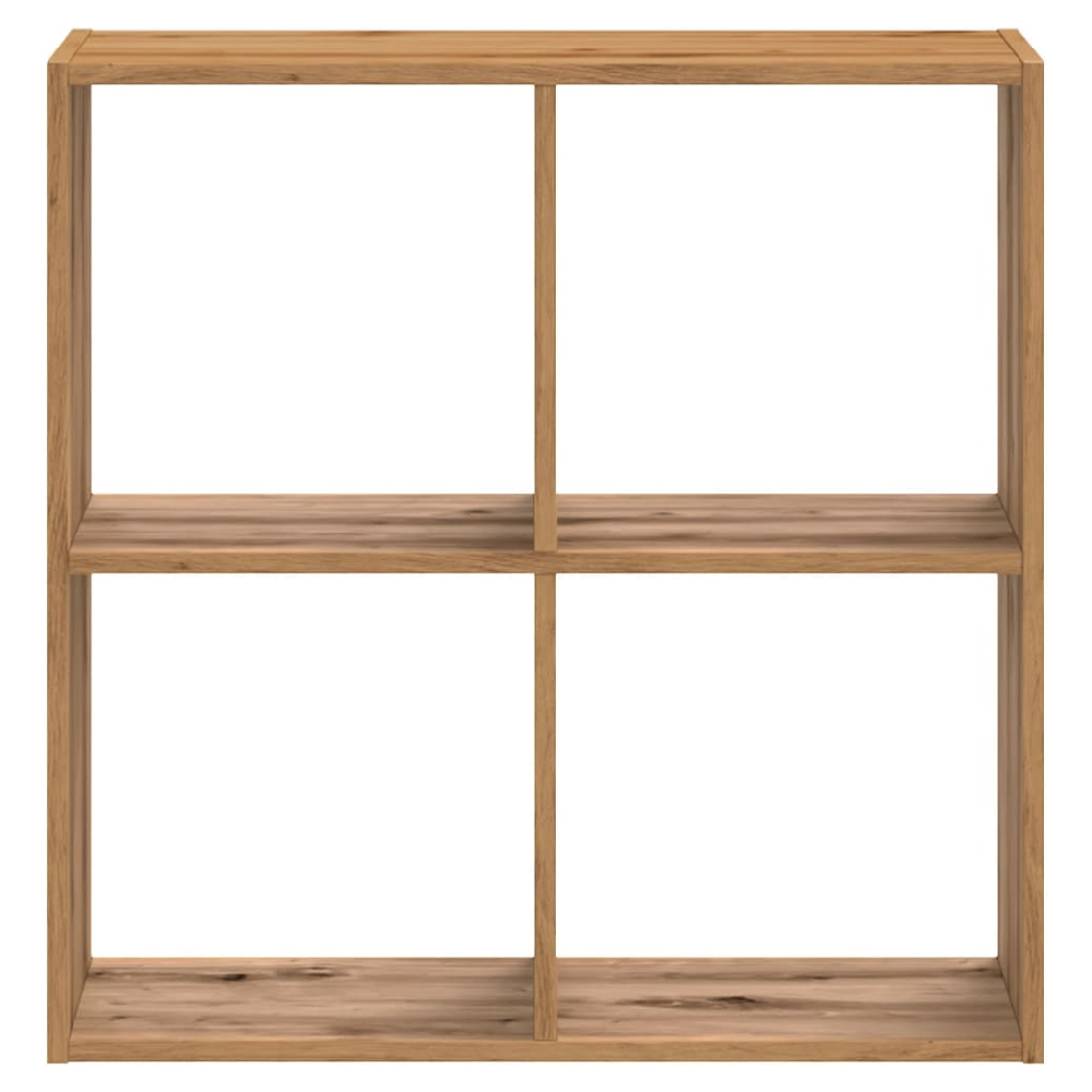 Gilford Wooden Bookcase With 4 Compartments In Oak